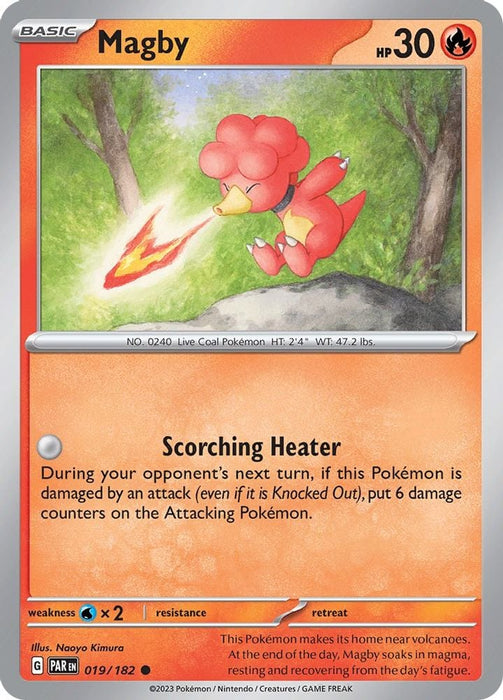 Magby 019 182 (#019/182) (SV04: Paradox Rift) Near Mint Reverse Holofoil