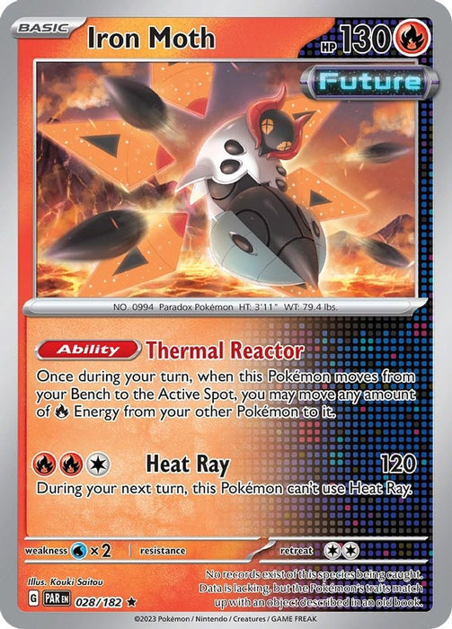 Iron Moth 028 182 (#028/182) (SV04: Paradox Rift) Near Mint Holofoil