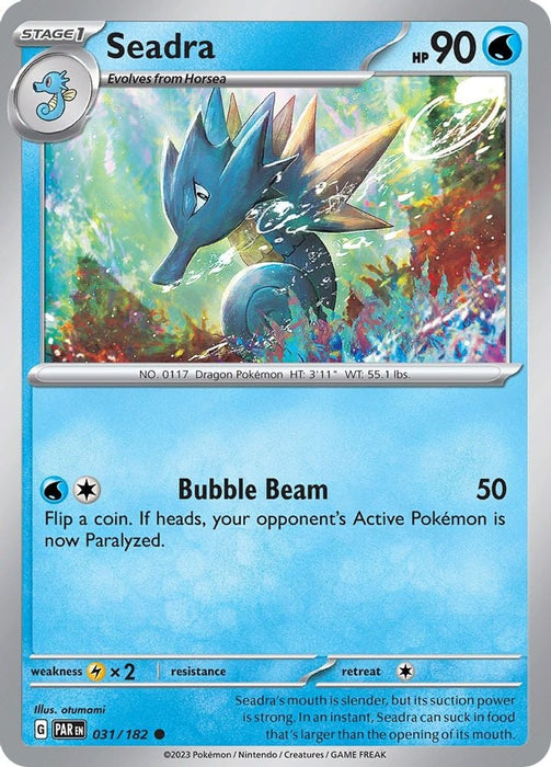 Seadra (#031/182) (SV04: Paradox Rift) Near Mint Reverse Holofoil