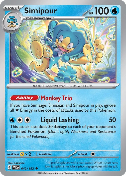 Simipour (#042/182) (SV04: Paradox Rift) Near Mint Reverse Holofoil