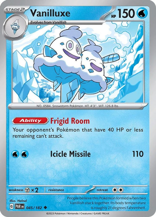 Vanilluxe (#045/182) (SV04: Paradox Rift) Near Mint Reverse Holofoil