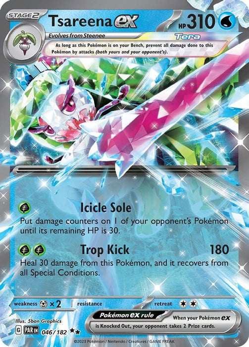 Tsareena ex 046 182 (#046/182) (SV04: Paradox Rift) Near Mint Holofoil