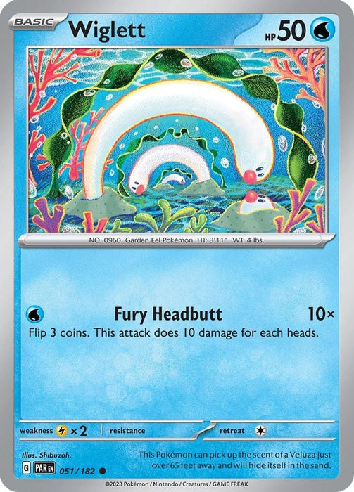 Wiglett 051 182 (#051/182) (SV04: Paradox Rift) Near Mint Reverse Holofoil