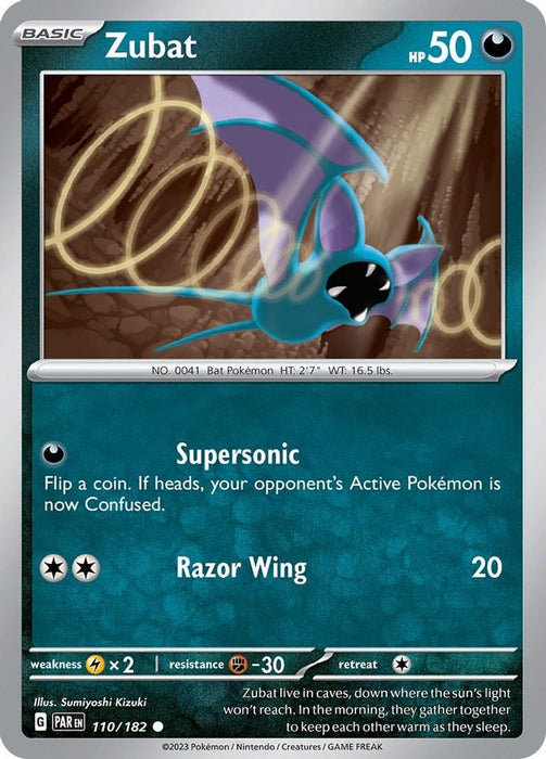 Zubat (#110/182) (SV04: Paradox Rift) Near Mint Reverse Holofoil