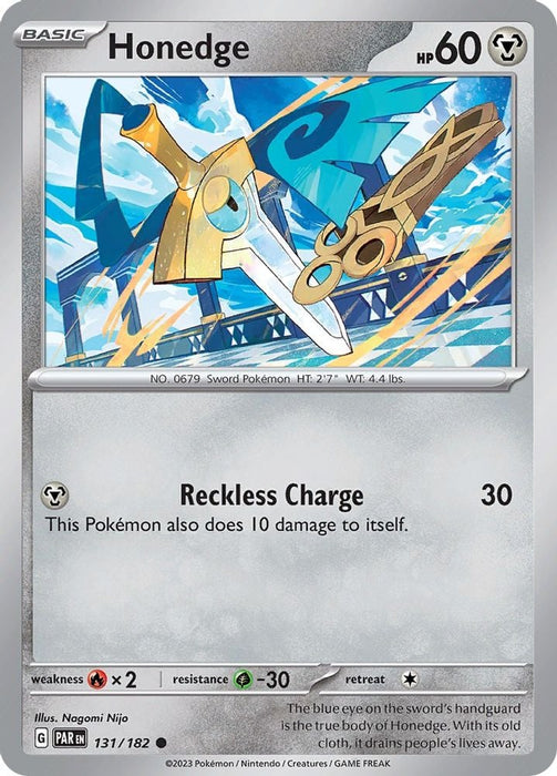 Honedge 131 182 (#131/182) (SV04: Paradox Rift) Near Mint Reverse Holofoil