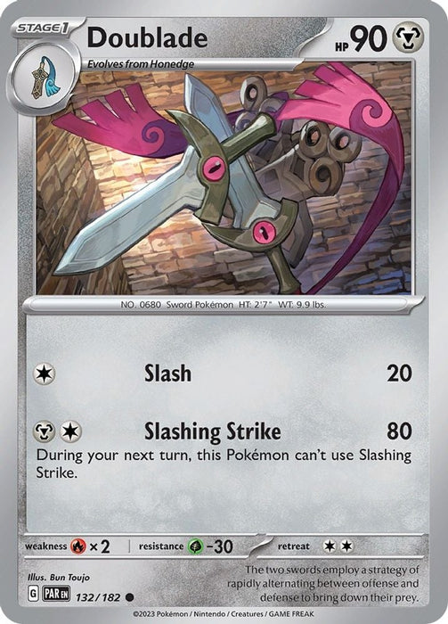 Doublade 132 182 (#132/182) (SV04: Paradox Rift) Near Mint Reverse Holofoil