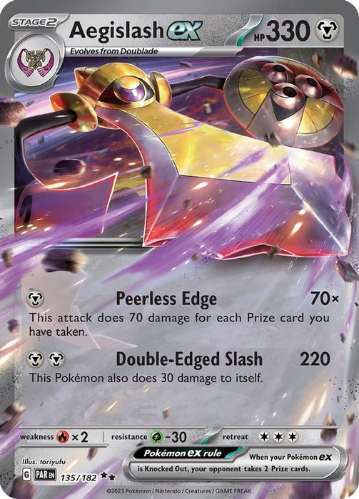 Aegislash ex (#135/182) (SV04: Paradox Rift) Near Mint Holofoil