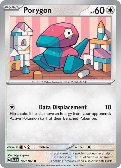 Porygon (#142/182) (SV04: Paradox Rift) Near Mint Reverse Holofoil