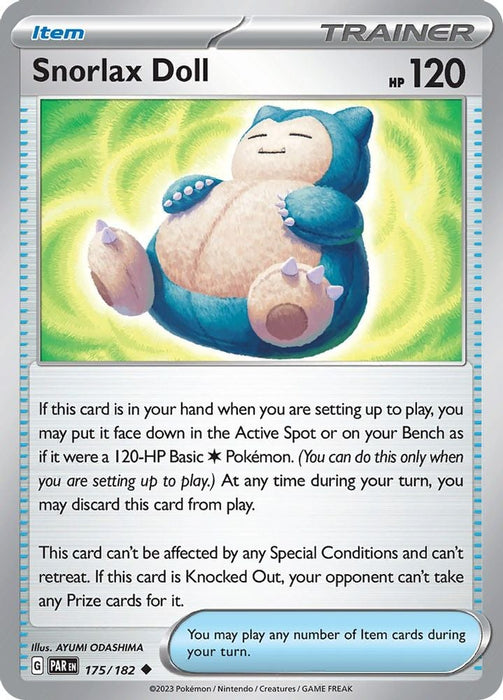 Snorlax Doll (#175/182) (SV04: Paradox Rift) Near Mint