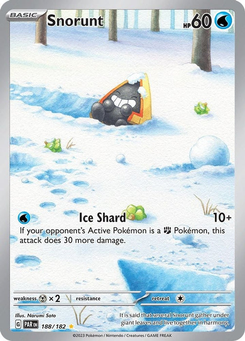 Snorunt 188 182 (#188/182) (SV04: Paradox Rift) Near Mint Holofoil