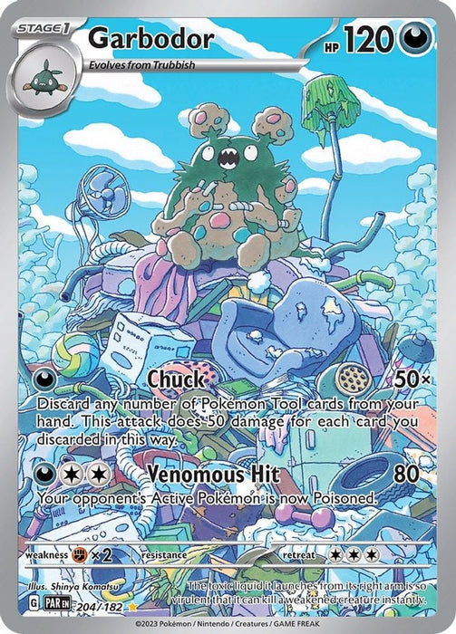 Garbodor 204 182 (#204/182) (SV04: Paradox Rift) Near Mint Holofoil