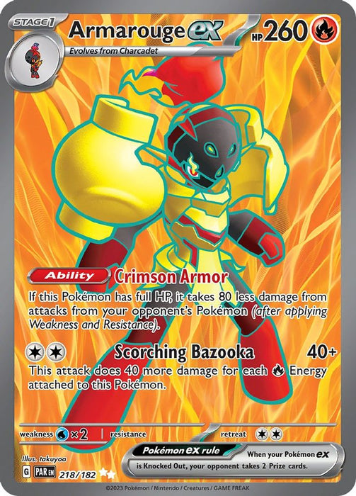 Armarouge ex 218 182 (#218/182) (SV04: Paradox Rift) Near Mint Holofoil