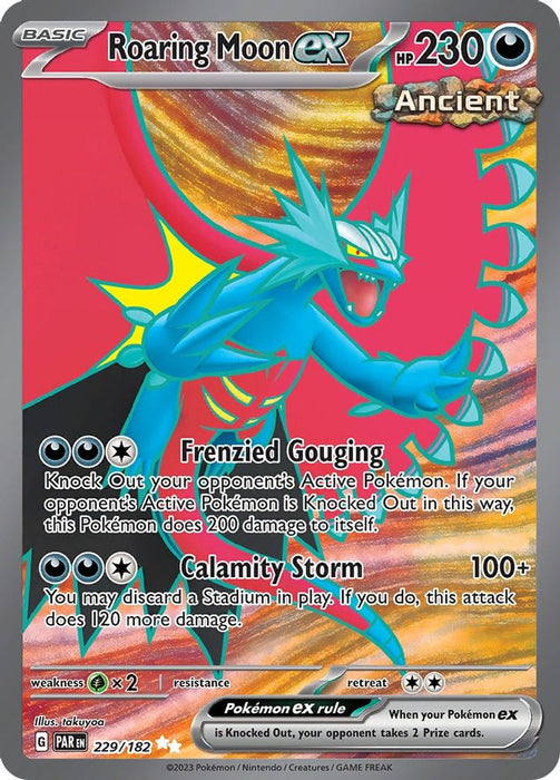 Roaring Moon ex - 229/182 (#229/182) (SV04: Paradox Rift) Near Mint Holofoil