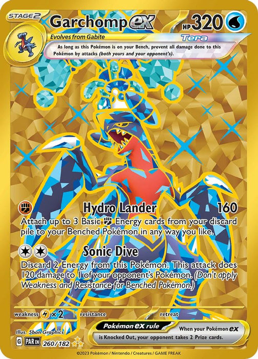 Garchomp ex 260 182 (#260/182) (SV04: Paradox Rift) Near Mint Holofoil