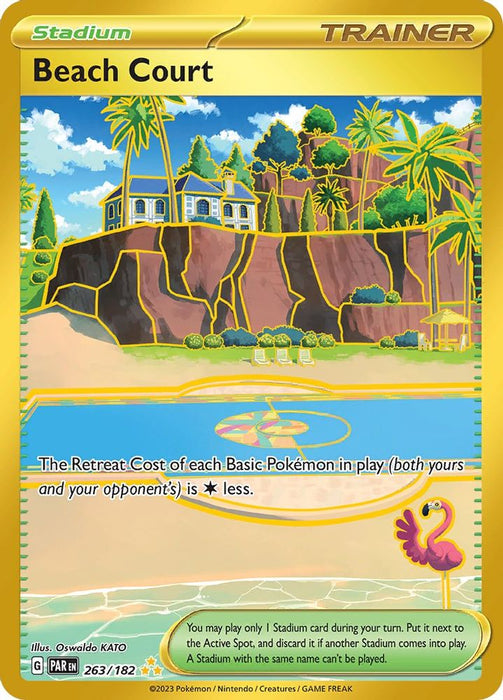 Beach Court 263 182 (#263/182) (SV04: Paradox Rift) Near Mint Holofoil