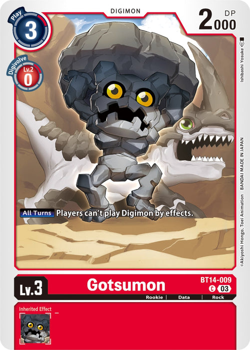 Image for Gotsumon (BT14-009 C) - Digimon Card Game