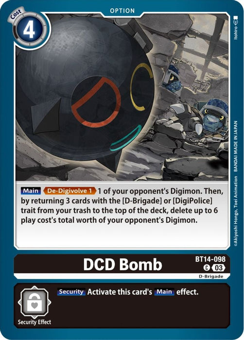 DCD Bomb (#BT14-098 C) (Blast Ace) Near Mint