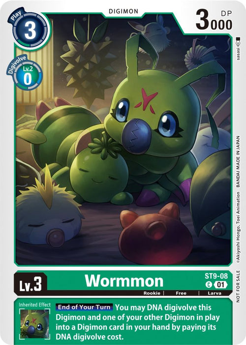 Wormmon (NYCC 2023 Demo Deck) (#ST9-08 C) (Digimon Demo Deck Exclusive Cards) Near Mint
