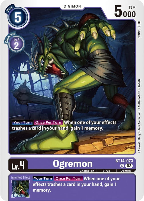Ogremon (#BT14-073 C) (Blast Ace) Near Mint