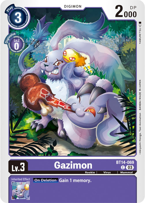 Image for Gazimon (BT14-069 C) - Digimon Card Game