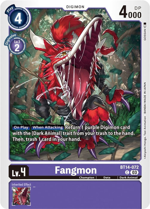 Fangmon (#BT14-072 C) (Blast Ace) Near Mint