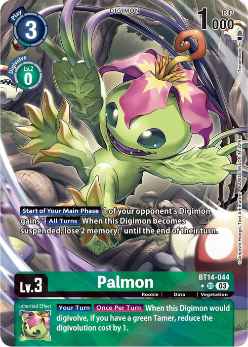 Palmon (Alternate Art) (#BT14-044 SR) (Blast Ace) Near Mint Foil