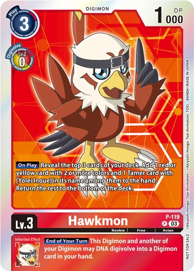 Hawkmon - P-119 (Tamer Party Pack -The Beginning- Ver. 2.0) (#P-119 P) (Digimon Promotion Cards)