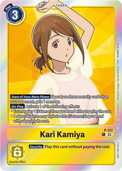 Kari Kamiya - P-127 (Tamer Party Pack -The Beginning- Ver. 2.0) (#P-127 P) (Digimon Promotion Cards)