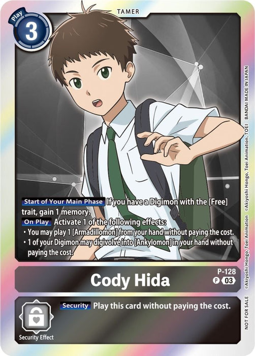 Cody Hida - P-128 (Tamer Party Pack -The Beginning- Ver. 2.0) (#P-128 P) (Digimon Promotion Cards)