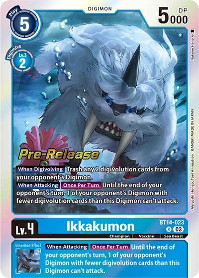 Ikkakumon (#BT14-023 R) (Blast Ace Pre-Release Cards)