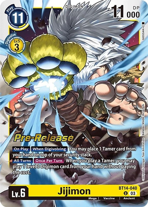 Jijimon (#BT14-040 U) (Blast Ace Pre-Release Cards) Near Mint Foil