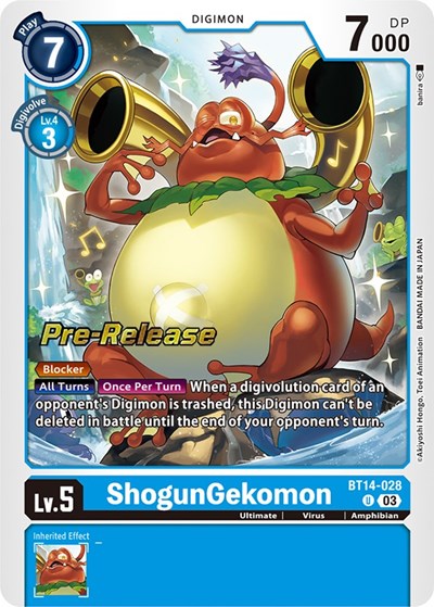 ShogunGekomon (#BT14-028 U) (Blast Ace Pre-Release Cards)