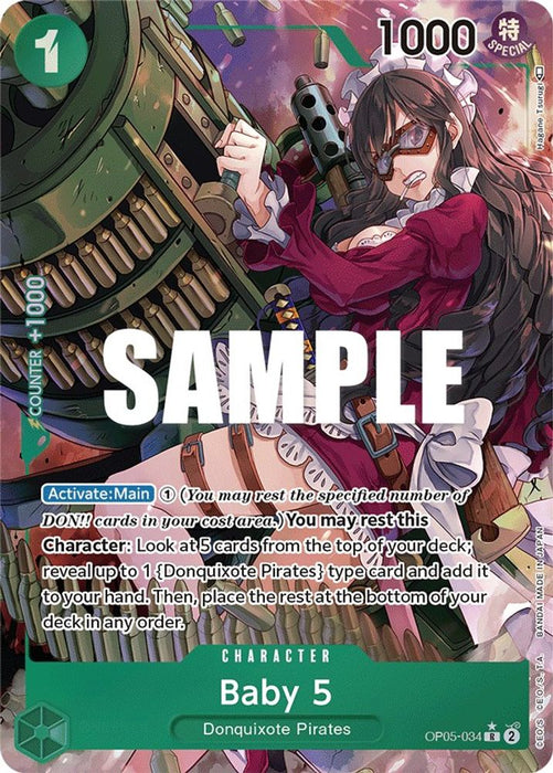 Baby 5 (034) (Alternate Art) (#OP05-034) (Awakening of the New Era) Near Mint Foil