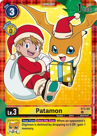 Patamon Winter Holiday 2023 (#ST3-04 U) (Starter Deck 03: Heaven's Yellow)