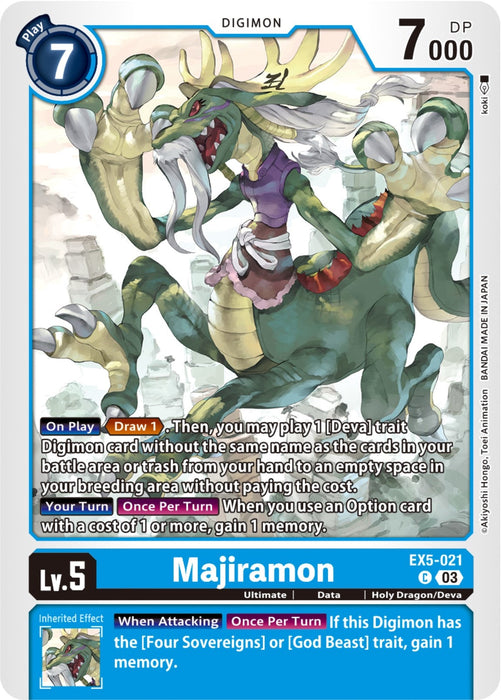 Image for Majiramon (EX5-021 C) - Digimon Card Game