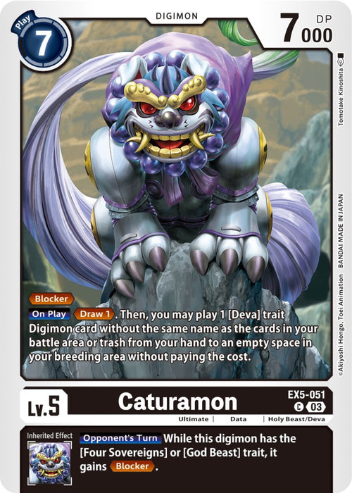 Image for Caturamon (EX5-051 C) - Digimon Card Game