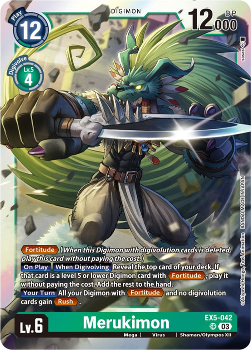 Image for Merukimon (EX5-042 SR) - Digimon Card Game