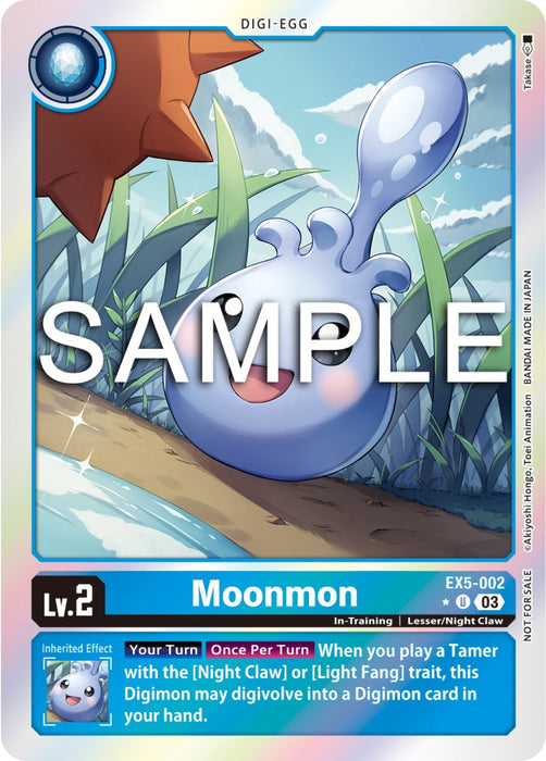 Image for Moonmon (Animal Colosseum Box Promotion Pack) (EX5-002 U) - Digimon Card Game
