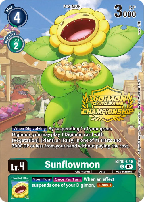 Sunflowmon (Championship 2023 Tamers Pack) (#BT10-048 C) (Xros Encounter) Near Mint Foil