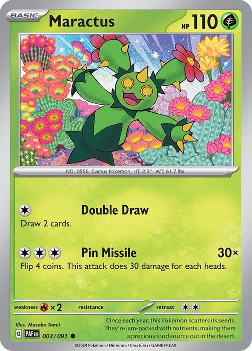 Maractus (#003/091) (SV: Paldean Fates) Near Mint Reverse Holofoil