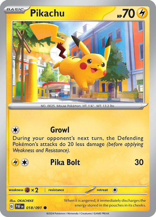 Pikachu 018 091 (#018/091) (SV: Paldean Fates)