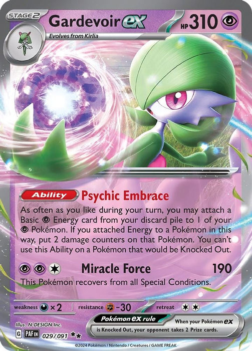 Gardevoir ex 029 091 (#029/091) (SV: Paldean Fates) Near Mint Holofoil