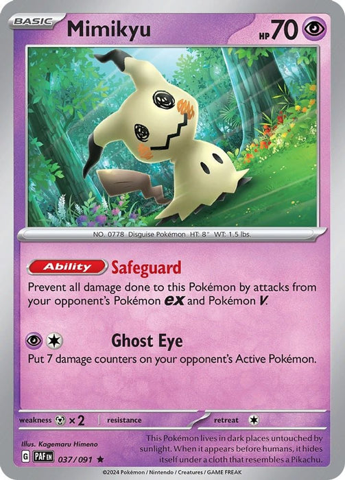 Mimikyu 037 091 (#037/091) (SV: Paldean Fates)