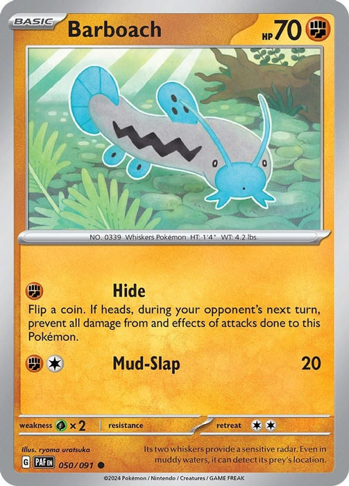 Barboach (#050/091) (SV: Paldean Fates) Near Mint Reverse Holofoil