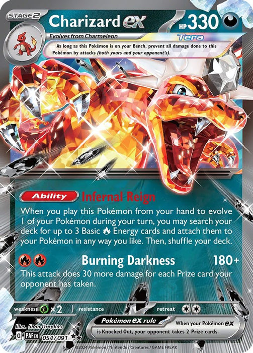 Charizard ex - 054/091 (#054/091) (SV: Paldean Fates) Near Mint Holofoil