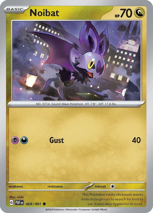 Noibat 068 091 (#068/091) (SV: Paldean Fates) Near Mint Reverse Holofoil