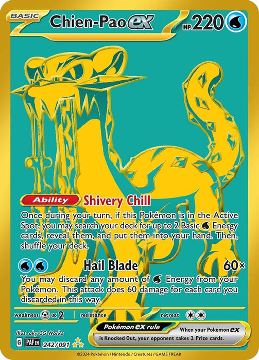 Chien-Pao ex (#242/091) (SV: Paldean Fates) Near Mint Holofoil