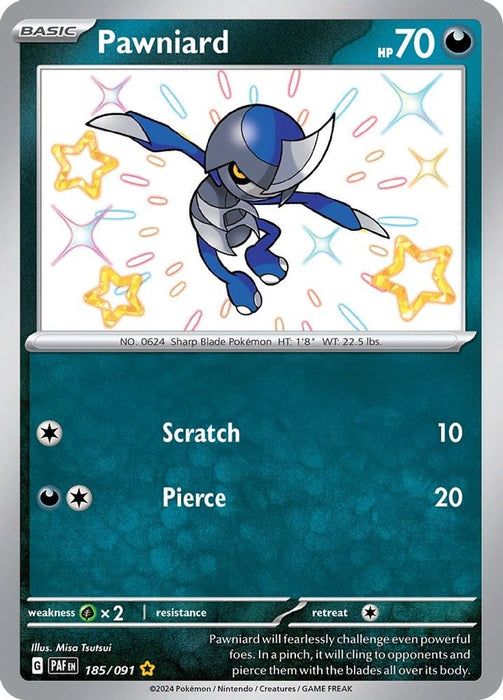 Pawniard (#185/091) (SV: Paldean Fates) Near Mint Holofoil