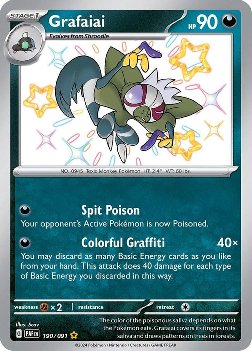 Grafaiai (#190/091) (SV: Paldean Fates) Near Mint Holofoil