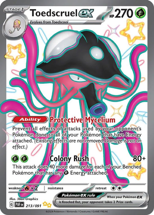 Toedscruel ex 213 091 (#213/091) (SV: Paldean Fates) Near Mint Holofoil